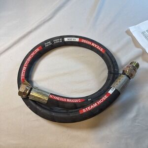 Upgraded Compressor Jumper Hose, Both Sides Fittings 3/4" NPT Male Connector, 72